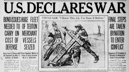 April 6, 1917 US Enters&nbsp;WW1