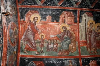 St. Nicholas going to school