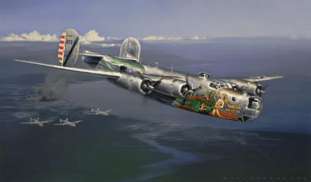 43rd Bomb Group B-24 over Kyushu