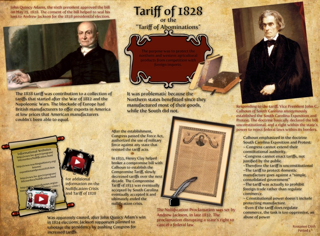 May 19, 1828  Tariff of&nbsp;Abominations