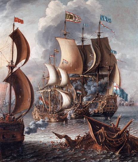 A sea fight with Barbary Corsair