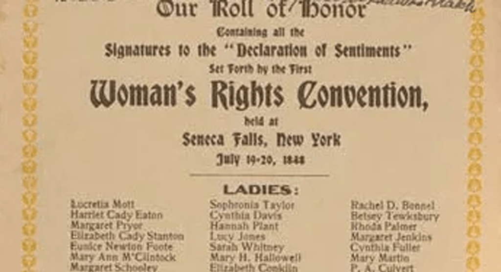 Women’s Rights Convention, Seneca, NY, July 19-20,&nbsp;1848